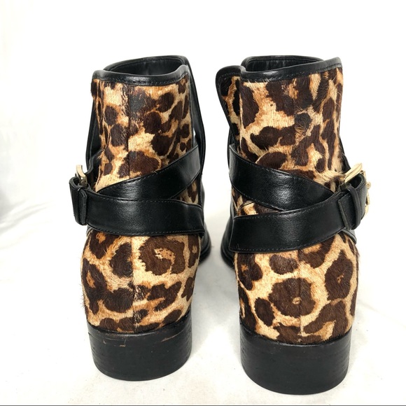 Women’s Michael Kors Leather and Hair Calf Upper Sz 9.5 Booties - Picture 2 of 13
